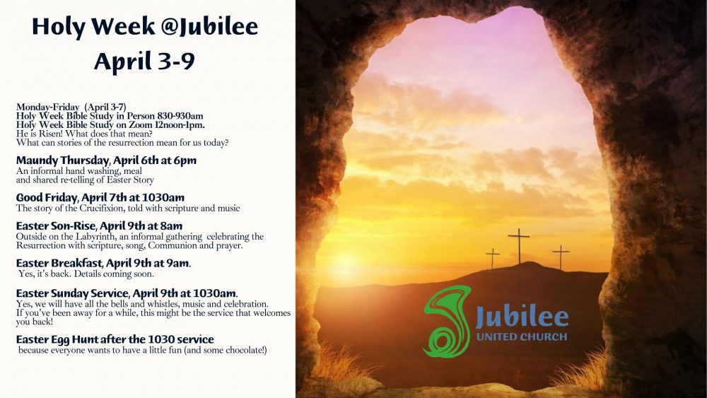 Holy Week @ Jubilee