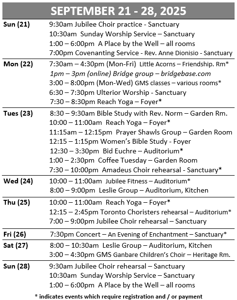 Calendar/Upcoming